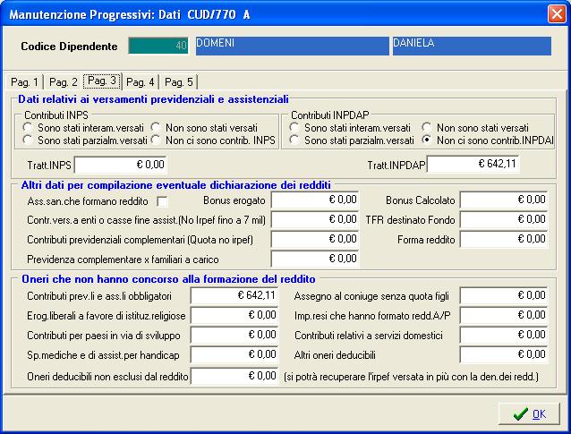 Manutenzione: Manutenzione progressivi Altri Enti +