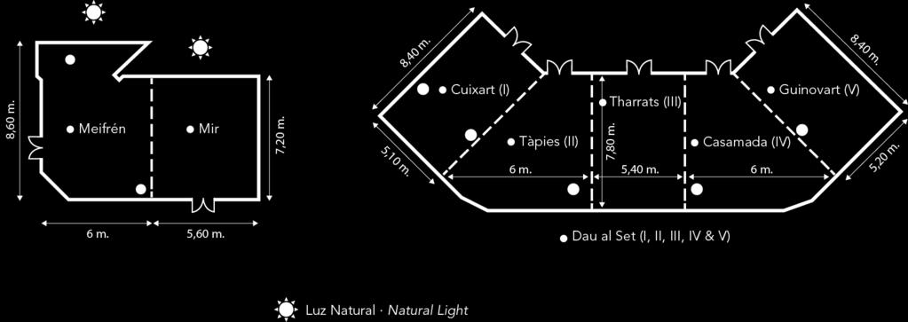 80 72 40 27 26 45 30 THARRATS e TÀPIES e CASAMADA 127 2,50 m 150 130 93 40 43 90 48 DAU AL SET 214 2,50 m 250 -