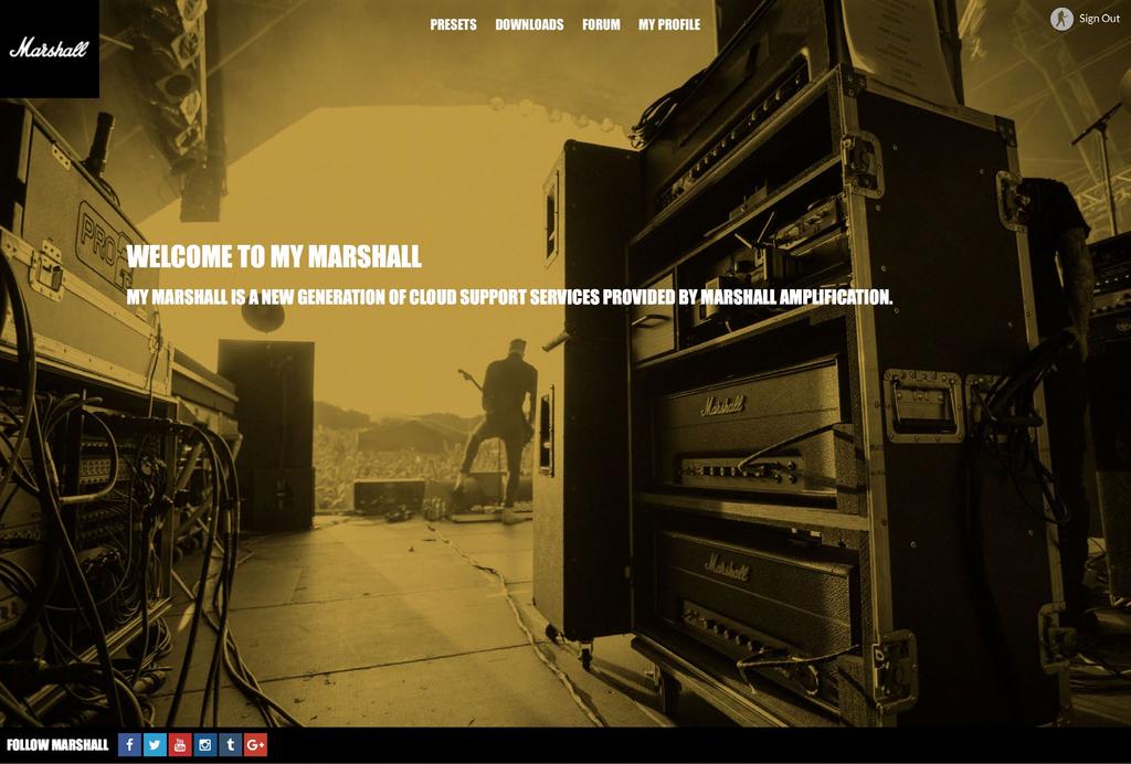 My Marshall è una nuova generazione di servizi di supporto cloud forniti dalla Marshall Amplification.