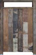 teakwood planks with metal details high