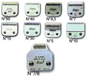 Testine OSTER 78 Testine AESCULAP Testine Aesculap per tosatrice favorita II, larghezza taglio 45 mm eccetto per la lama GT772.