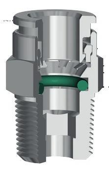 AUTOMATICI INOX I raccordi automatici XR possono essere riutilizzati migliaia di volte senza compromettere la tenuta pneumatica.