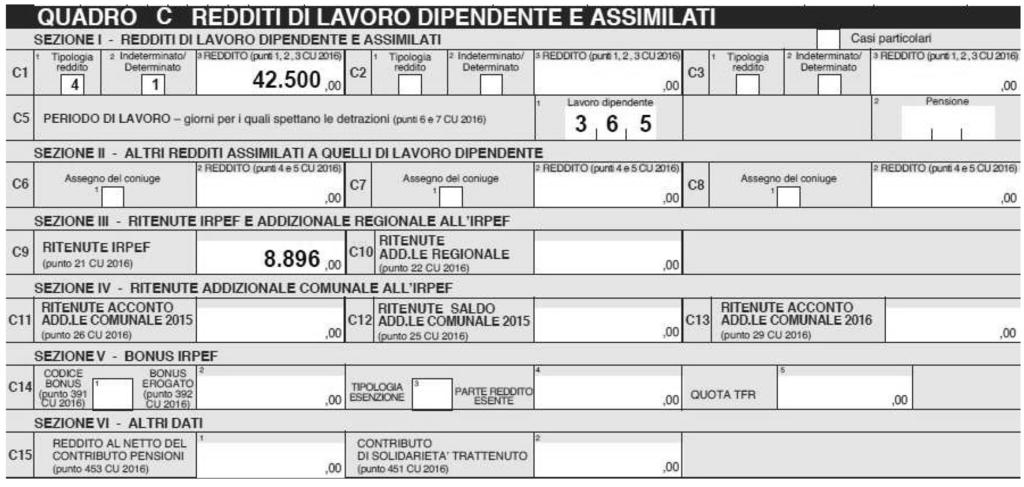 Si ipotizzi che un lavoratore dipendente, residente fiscalmente in Italia, abbia lavorato, nel 2015, in via continuativa, in zone di frontiera. Ha, pertanto, ricevuto un Mod.