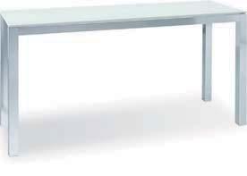 797), con prolunga in melaminico colore grigio SLIM console table, aluminium structure with brill or white finish, white (opt.