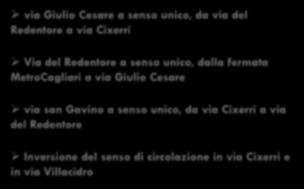 Scenario di progetto Via del Redentore via Giulio Cesare via Giulio Cesare a senso