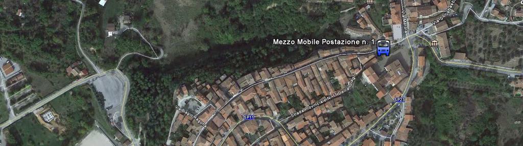 Posizione Mezzo Mobile : Postazione 1 Postazione 2 LAT. 40 17 53 LAT. 40 17 46 LONG. 15 38 25 LONG.