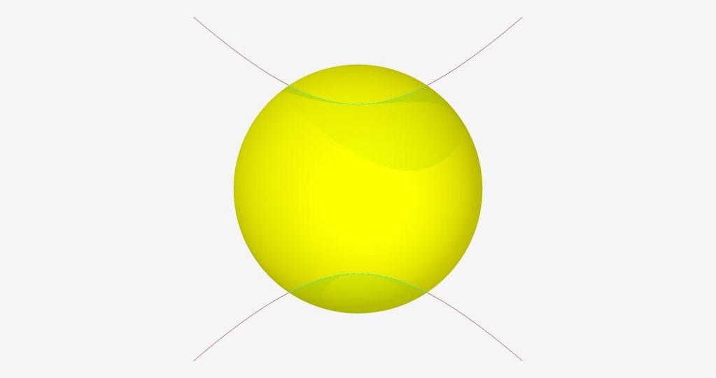 01c. Intersezione tra sfera e cilindro iperbolico; modalità: - distanza
