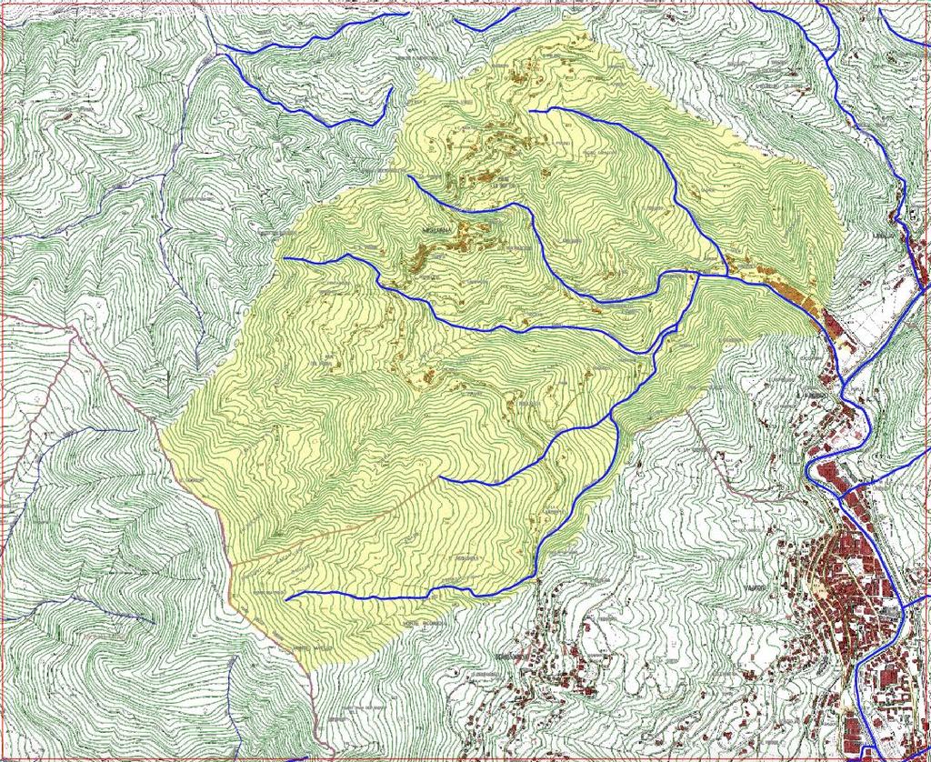 Verifica idraulica del Torrente Migliana 1 Inquadramento del bacino e localizzazione geografica Il bacino imbrifero del Torrente Migliana è situato nel comune di Cantagallo e Vaiano, sfocia