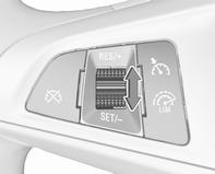 Aumento Con il controllo automatico della velocità di crociera attivo, tenere la rotella girata in posizione RES/+ o girarla leggermente più volte in posizione RES/+: la velocità aumenta