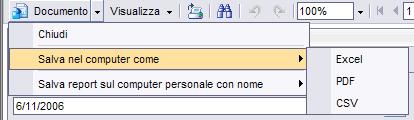 L opzione di modifica sotto la voce Documento è abilitata solo per gli utenti che hanno creato il report, oppure agli utenti con diritti di amministratori.