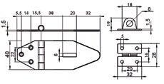 8052 Chiusura porta lucchetto isponibile anche linea blister FORI Ø