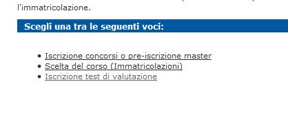 cliccando sul pulsante Immatricolazione e dopo selezionare Immatricolazione standard e