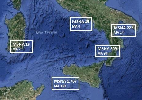 60000 50000 40000 30000 20000 10000 0 Calabria Campania Puglia Sardegna Sicilia Lug-Set 2016 Lug-Set 2017 Figura 13 - Flusso migranti per