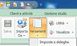 IMU/TASI TRASFERIMENTO SALDO AL MODULO DELEGHE Per mezzo del la funzione Imposte e deleghe presente nel menu Versamenti è possibile trasferire al modulo Deleghe il debito del saldo IMU e/o TASI