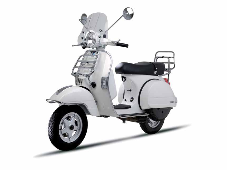 VESPA PX PORTAPACCHI ANTERIORE CHROMED FRONT CARRIER 673717 Perimetrali posteriori cromati Side frame protections 673719 Portapacchi anteriore cromato