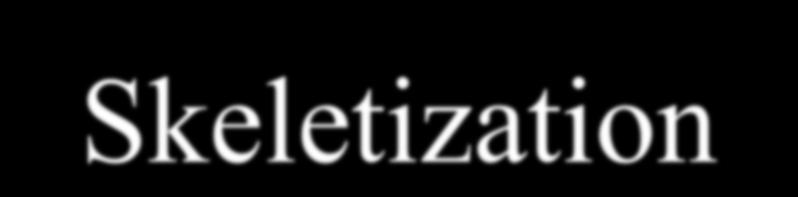 Skeletization Skeletonization is a process for reducing foreground