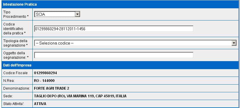 Comunicazione di una nuova