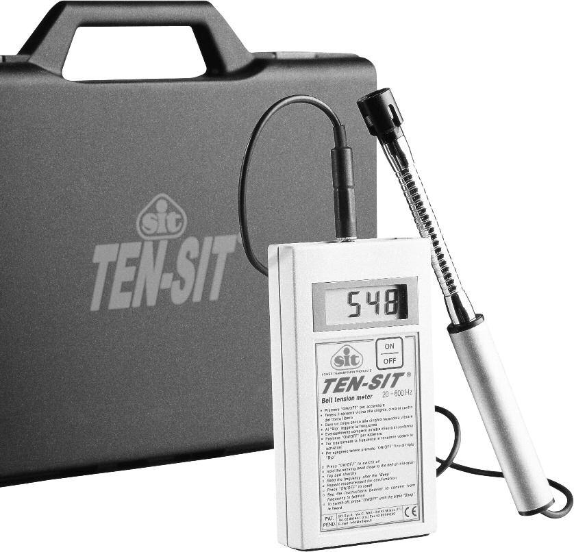 TEN-IT TEN-IT è lo strumento elettronico progettato per ottenere la corretta tensione di qualsiasi cinghia di trasmissione TEN-IT, grazie alle sue ridotte dimensioni, alla maneggevolezza e alla