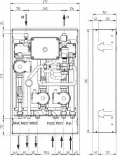 Caldaie murali Impianto di riscaldamento multizona Soluzione multizona più zone a temperature diverse Mediante questo kit, provvisto di collettore aperto, è possibile effettuare la gestione