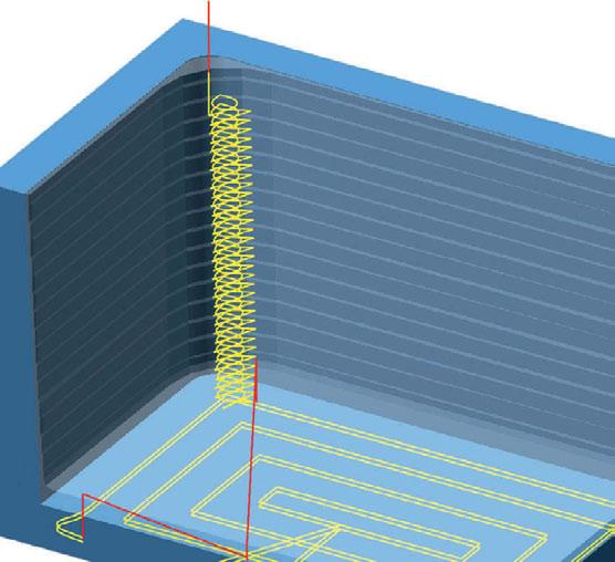 Le aree più piccole con pochissimo materiale residuo non vengono più considerate durante il calcolo dei percorsi di fresatura. Il vantaggio Sovrametallo uniforme e tempi di lavorazione ridotti.