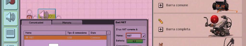 NXT-G, che è un ambiente di sviluppo interamente grafico, di tipo