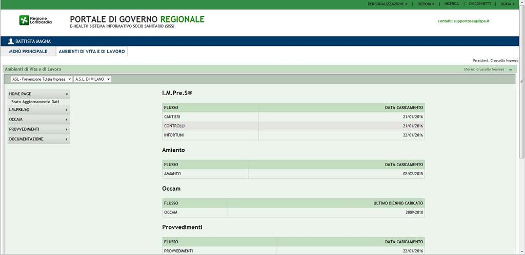 EVOLUZIONE DI OCCAM INTEGRAZIONE CON IL SISTEMA INFORMATIVO REGIONALE