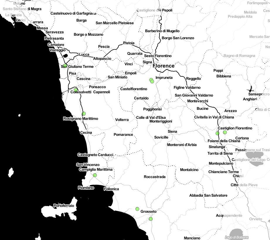 Attività svolta Sui dieci appezzamenti individuati sono state collocate complessivamente 24 trappole cromotropiche Serbios nel periodo compreso tra il 21 giugno e l'11 luglio, collocandole su paletti