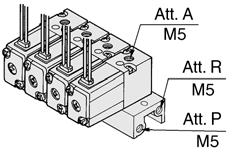 VZ0 Base manifold tipo 01: Attacchi superiori Codice aree uropa America del ord 00F VV3Z1 01 0 1 PTF 02 2 stazioni stazioni Rc (PT) 00F G (PF) 00 PT 00T PTF ota) Con più di stazioni, scaricare da