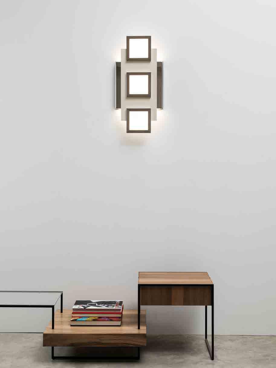 ADRIEL Lampada a LED da parete a diffusione. Corpo in alluminio personalizzabile con inox in varie finiture o verniciato secondo palette RAL.