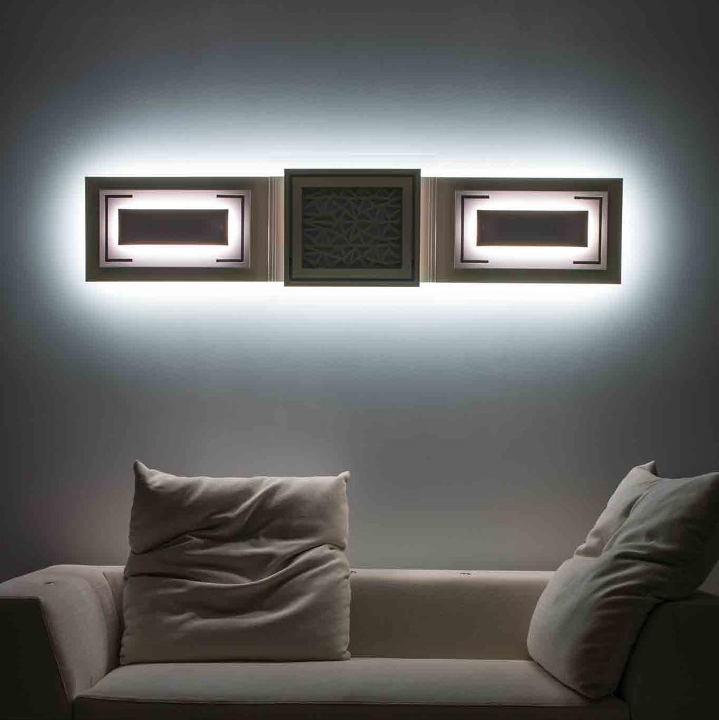 KAORI Lampada a LED da parete a diffusione. Corpo in alluminio personalizzabile con inox in diverse finiture o verniciato in vari colori secondo palette RAL.