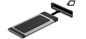 Non spostare o trasportare il computer quando è in uso una scheda ExpressCard. Lo slot ExpressCard può contenere un inserto protettivo.