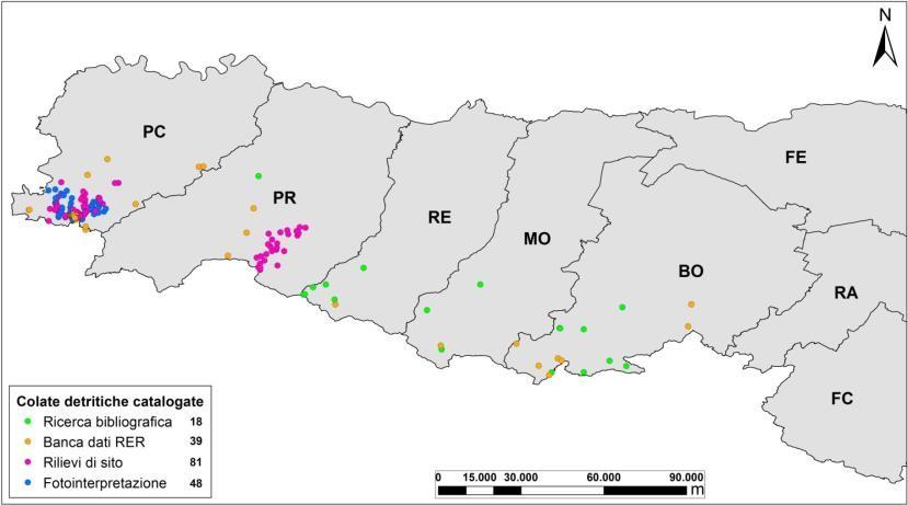 L alluvione del 2015: le colate detritiche Val Trebbia Val Nure Val d Aveto Settembre 2015 Val Parma Val Baganza Ottobre 2014