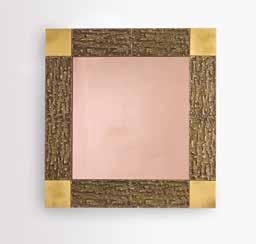 Bronzo, cristallo molato e specchiato cm 73x73 A MIRROR BY L.