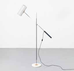 Travertino, metallo nichelato altezza cm 191 A FLOOR LAMP BY T. AGNOLI Stima 600-700 846. 847. 848. 855. 856. 857. B.B.P.R Scrivania con contenitore serie Spazio, Olivetti Sinthesis dal 1962.