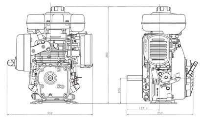 Shaft Dimensions cilindrico 3/4 - SAE 3/4 inch Versione filtro aria Air Cleaner doppio elemento - dual
