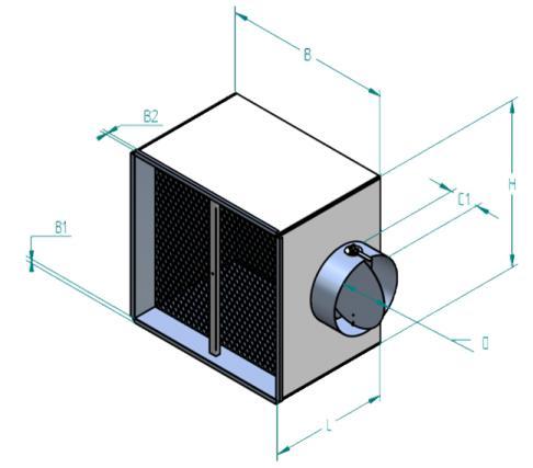 HVAC UDP DPE L Plenum con attacco laterale / Plenum