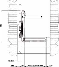 Scheda tecnica Installazione Scale dritte con pendenza costante Alimentazionebatteria 230 Vca 50/60 Hz monofase con conduttore di terra Motore 230 Vca, 550 W dotato di freno elettromagnetico Portata