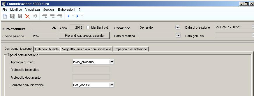 sull indicatore corrispondente. A fine elaborazione è possibile consultare il log dettagliato che indica esattamente cosa è stato generato.