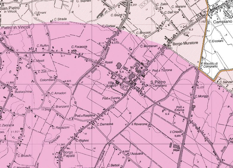 28) ZONE ED ELEMENTI DI PARTICOLARE INTERESSE STORICO ZONE ED ELEMENTI DI PARTICOLARE INTERESSE STORICO-ARCHEOLOGICO zone di tutela di elementi della centuriazione (art.