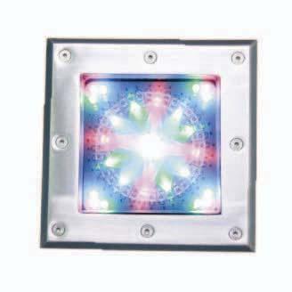 gia programmata nella lampada Per Ordinare MDF01 111378 Proiettore da parete RGB con 12 led rossi, 12 led verdi e 12 led blu Dimensioni d.