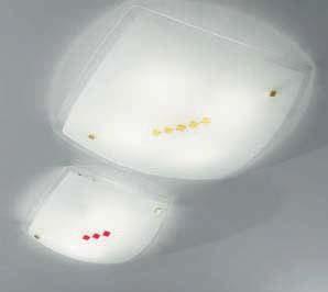 Appliques e lampade a soffitto Descrizione prodotto: Plafoniera in vetro da soffitto o parete Alimentazione a 220 V ca