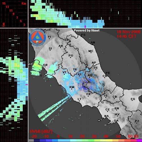 E possibile visualizzare, in tempo reale, anche la quota dello zero termico, letto da modello numerico di previsione meteorologica e/o stimabile da sensore di temperatura a terra.