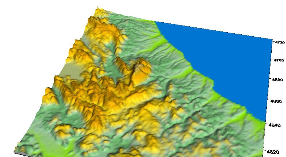 Ricostruzione tridimensionale dell area di studio 4.