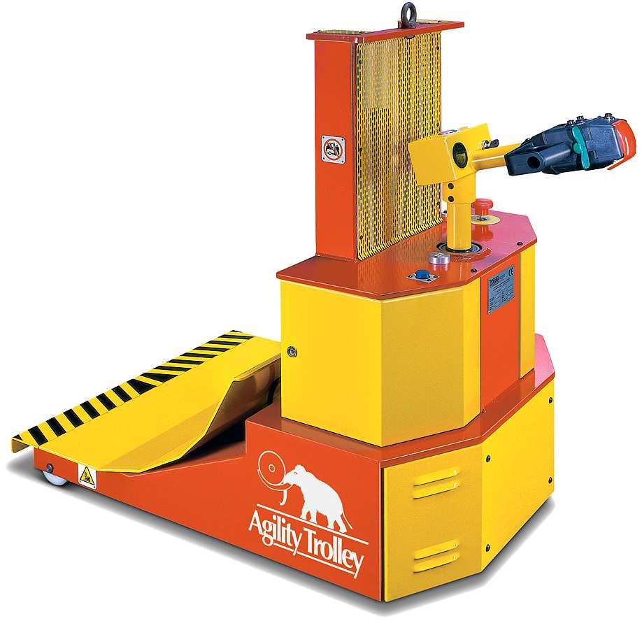 Pag 9 di 10 CARRELLO ALZABOBINE ELETTRONICO MOD 1T-1M ( Kg 1500) ELECTRONIC REEL-LIFTING TROLLEY MOD.