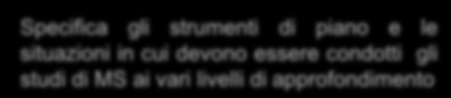 microzonazione sismica Specifica gli strumenti di piano e le situazioni in cui devono essere condotti gli studi di MS ai