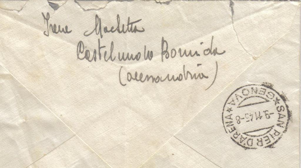 della Valle Bormida risultò su questa lettera, come usualmente avveniva, tollerato e