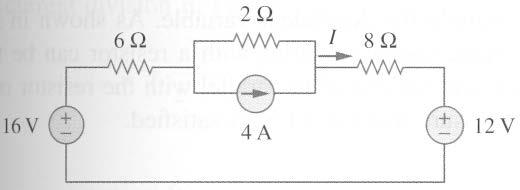 1.18 The circuit of the figure operates in the DC current mode. Find the current I 0. Answer: I =0.75 A. 1.