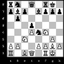 Tocca al Bianco. Il cavallo nero in e4 è una minaccia, perchè un cavallo avanzato può fare delle forchette. Il Bianco potrebbe provare f2 f3, ma vediamo se c è qualcosa di meglio.