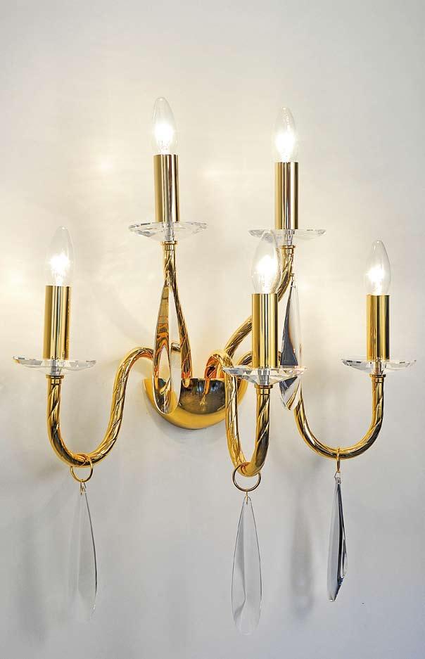 4794/5A montatura in ottone oro, cristallo trasparente gold brass