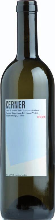 KERNER Ticino Vino da tavola della Svizzera italiana (Bianco) Il Kerner è una varietà coltivata soprattutto in Alto Adige, Austria e Germania.